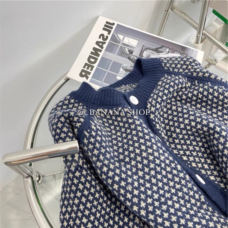 Áo Len Xanh Jennie Trendy Siêu Xinh