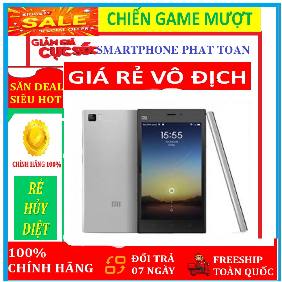 Điện thoại giá siêu rẻ - XIAOMI MI3 - XIAOMI MI 3 ram 2G/16G Fullbox - Bh 1 đổi 1 Chiến PUBG - FREE FIRE - LIÊN QUÂN mượ