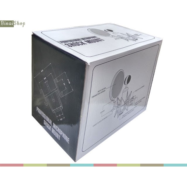 Transhine SH-100 - Shock Mount Kèm Màng Lọc Cho Mic Thu Âm