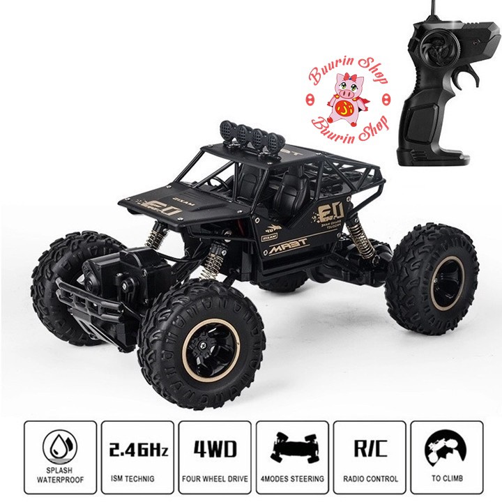 Đồ Chơi Ô Tô, Xe Địa Hình Điều Khiển Từ Xa Rock Crawler 2 Cầu, Độ Bên Cao, Chống Va Đập