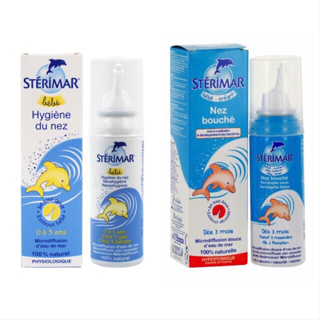 Xịt mũi nước muối biển sâu Sterimar Baby 100ml nội địa Pháp