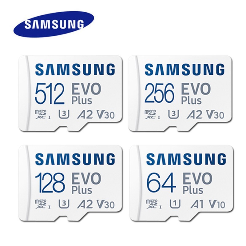 Thẻ nhớ MicroSD Samsung Evo Plus 128GB 256GB 512GB 130MB / s Bộ chuyển đổi thẻ nhớ Off-White V2021