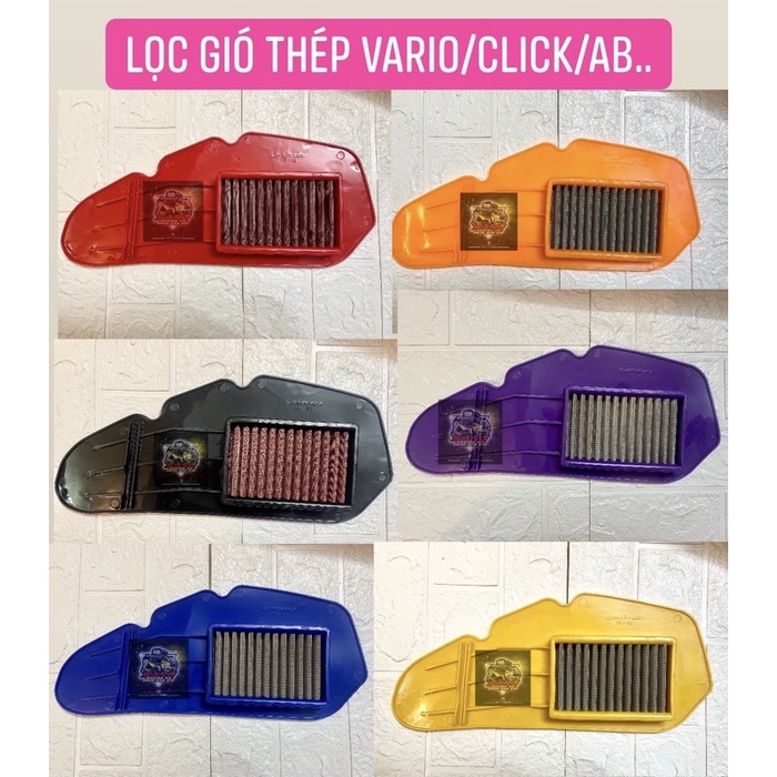 Lọc gió Thép 1:1 cho Vario/Click/AB...