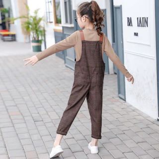 Set bé gái quần yếm áo thun