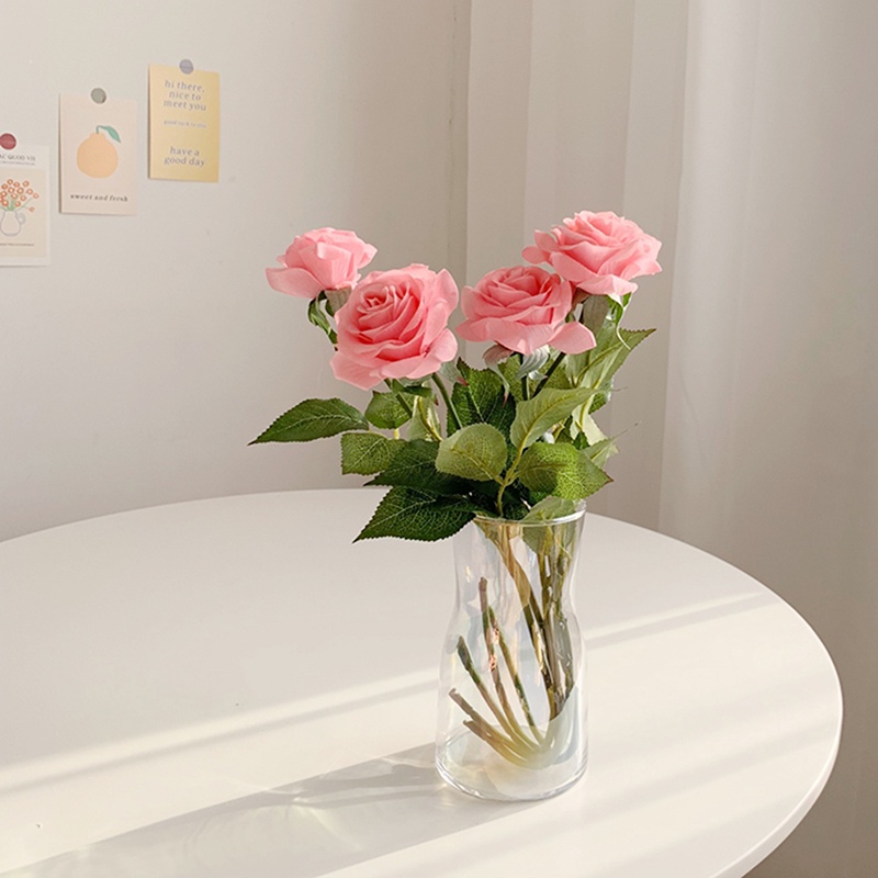 Bình Hoa Thủy Tinh Trong Suốt Để Bàn Trang Trí Phong Cách Bắc Âu