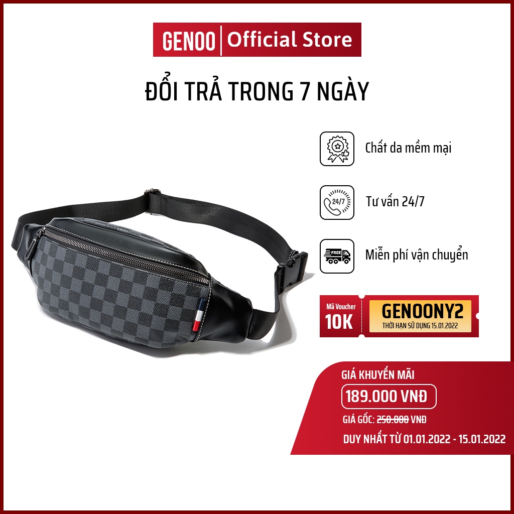 Túi Đeo Chéo Nam Nữ Thời Trang Siêu Nhẹ Chống Nước 3 Ngăn Phong Cách Hàn Quốc GN027 - GENOO OFFICIAL