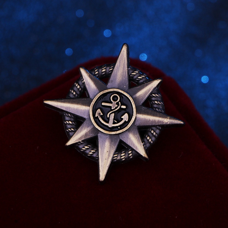 Ghim cài áo EFAN kiểu mỏ neo đính đá thời trang cho nam