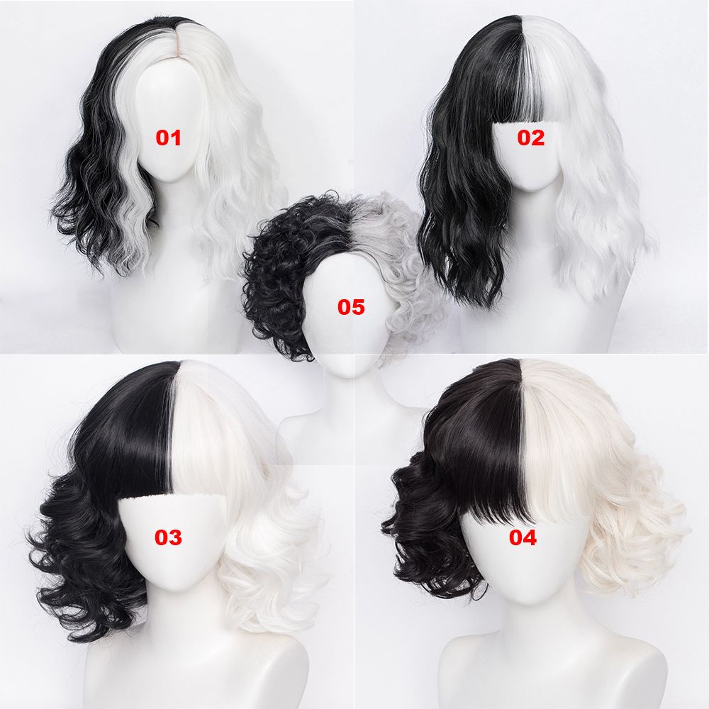 Tóc giả hóa trang nhân vật Cruella De Vil Kuila chất lượng cao