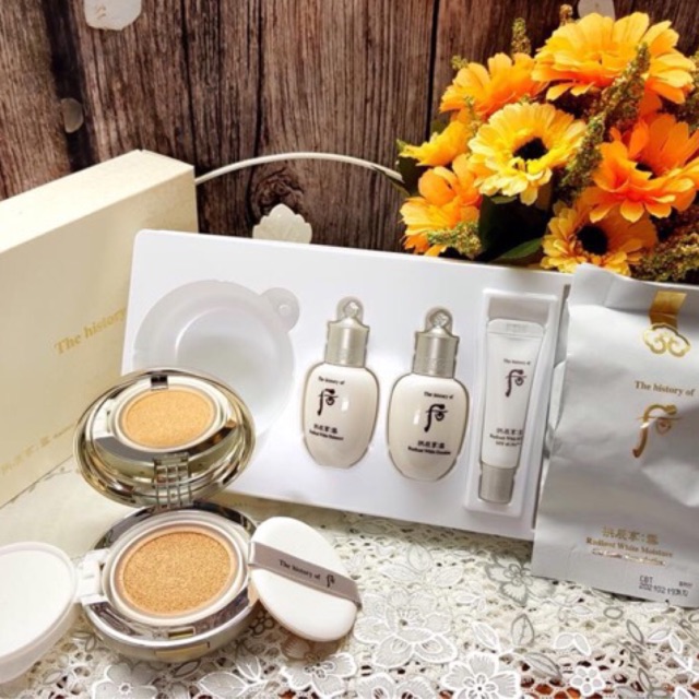 [DATE 2024] Phấn nước Whoo trắng Radiant White Moisture Cushion Foundation Special Set