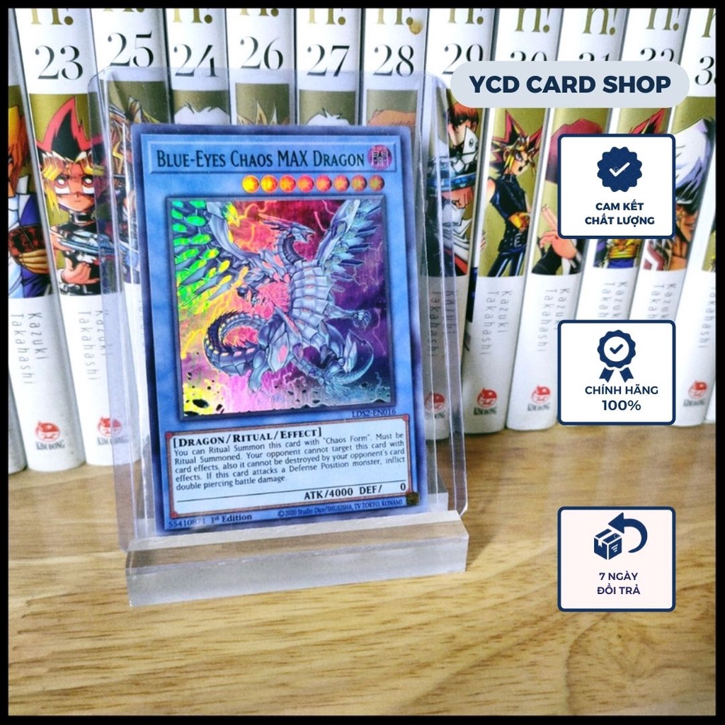 Thẻ bài yugioh chính hãng Blue-Eyes Chaos MAX Dragon -Ultra Rare