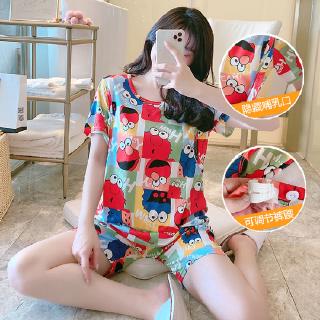 Bộ đồ ngủ ngắn tay thời trang cho mẹ bầu