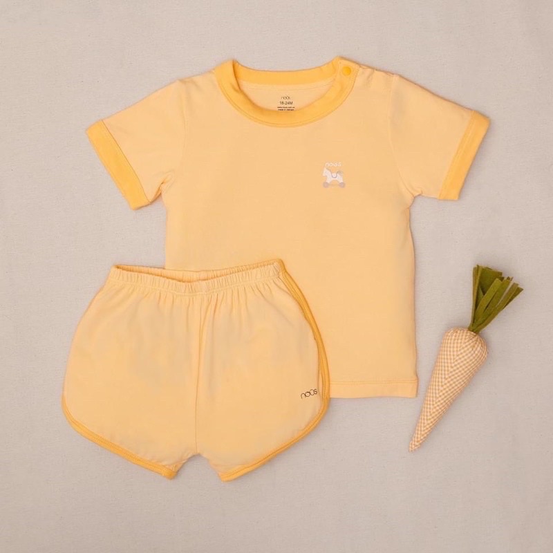 Bộ Quần Áo Nous Cài Vai Cộc Petit Xanh, Vàng