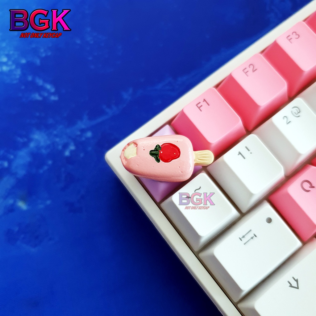 Keycap Artisan lẻ hình que kem lớn cực cu te kích thước 1u dành cho phím cơ ( keycap resin độc lạ )( Keycap Artisan )