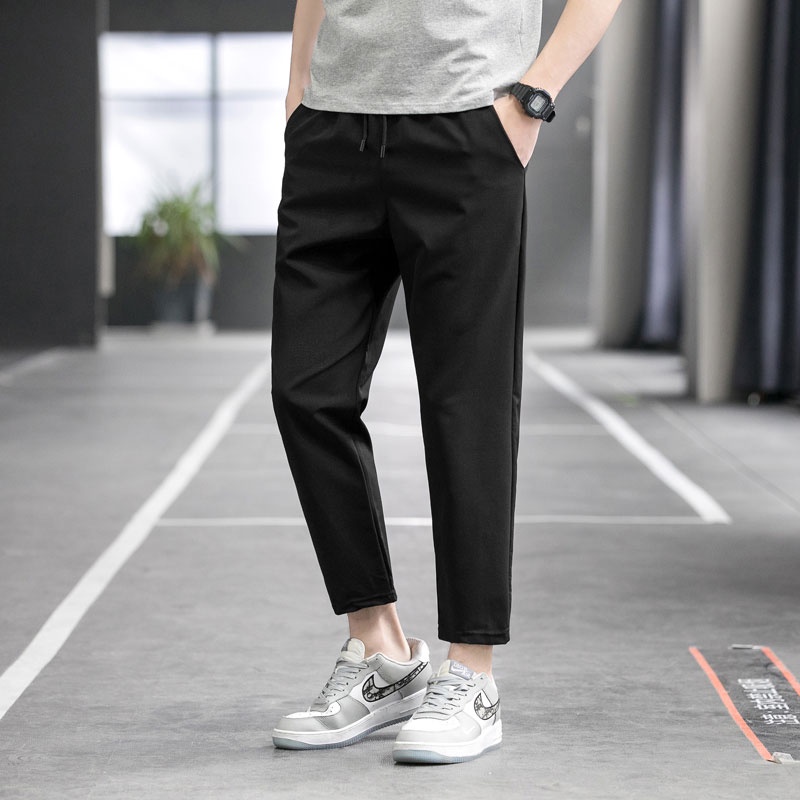 Quần Dài Thể Thao Dáng Rộng Kiểu Hàn Quốc Thời Trang Mùa Hè Cho Nam