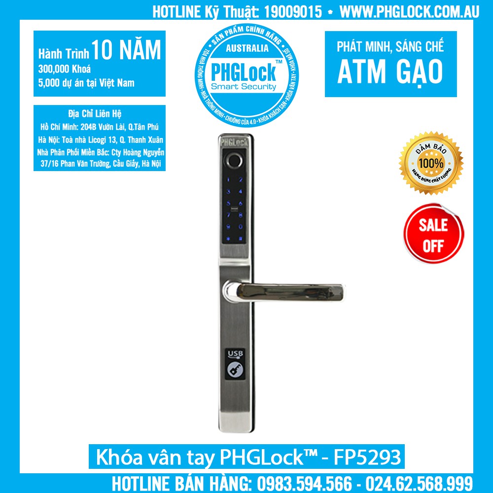 Khóa cửa điện tử PHGLock FP5293