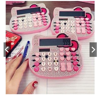MÁY TÍNH HELLO KITTY ĐÍNH ĐÁ KUTE