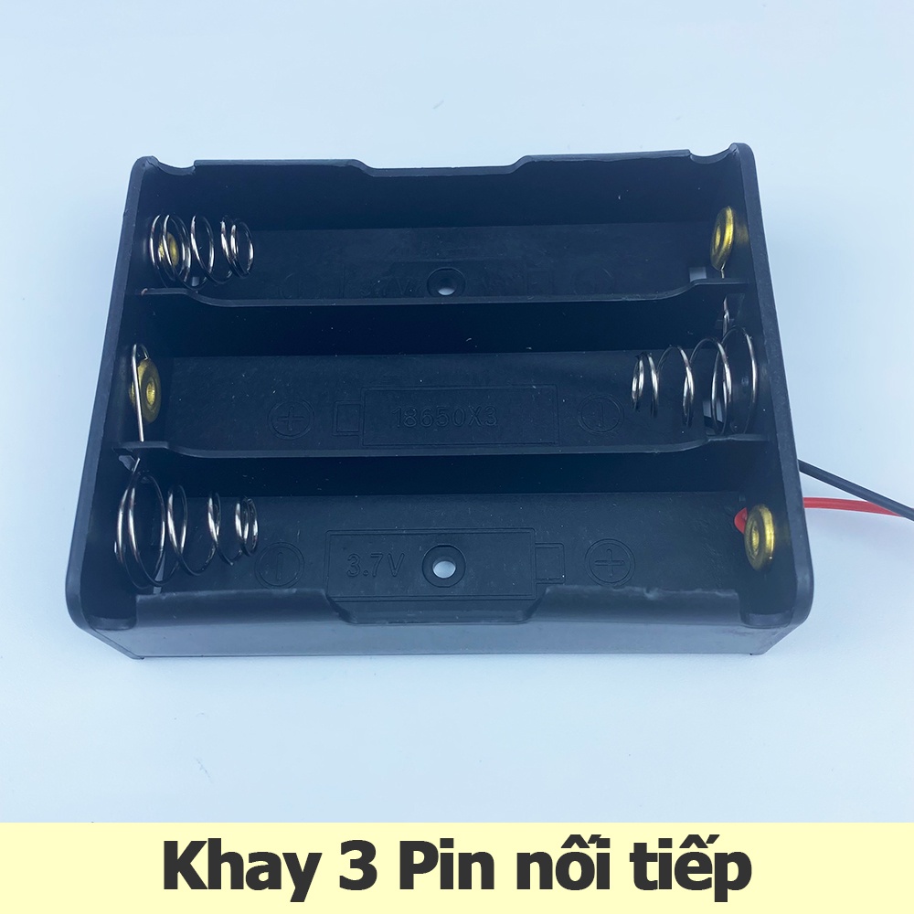 Khay pin 18650 1 2 3 4 cell pin nối tiếp đế giữ pin có dây