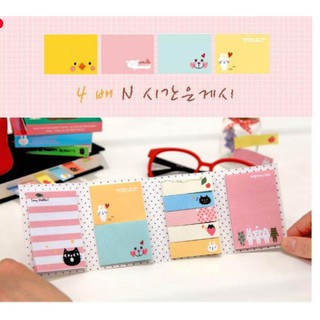 Quyển note gập được bao gồm note to do list, bookmark, checklist dễ thương