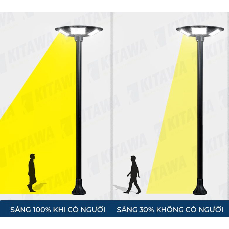 Đèn năng lượng mặt trời KITAWA hình đĩa bay UF1500 10 Khoang 500W; Bảo Hành 1 Năm, Chống nước IP65