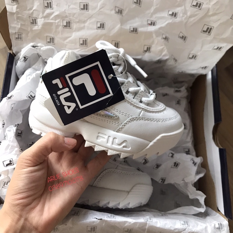 Giày Fila Disruptor Us Da Thật Kid Trẻ em Authentic 💯%