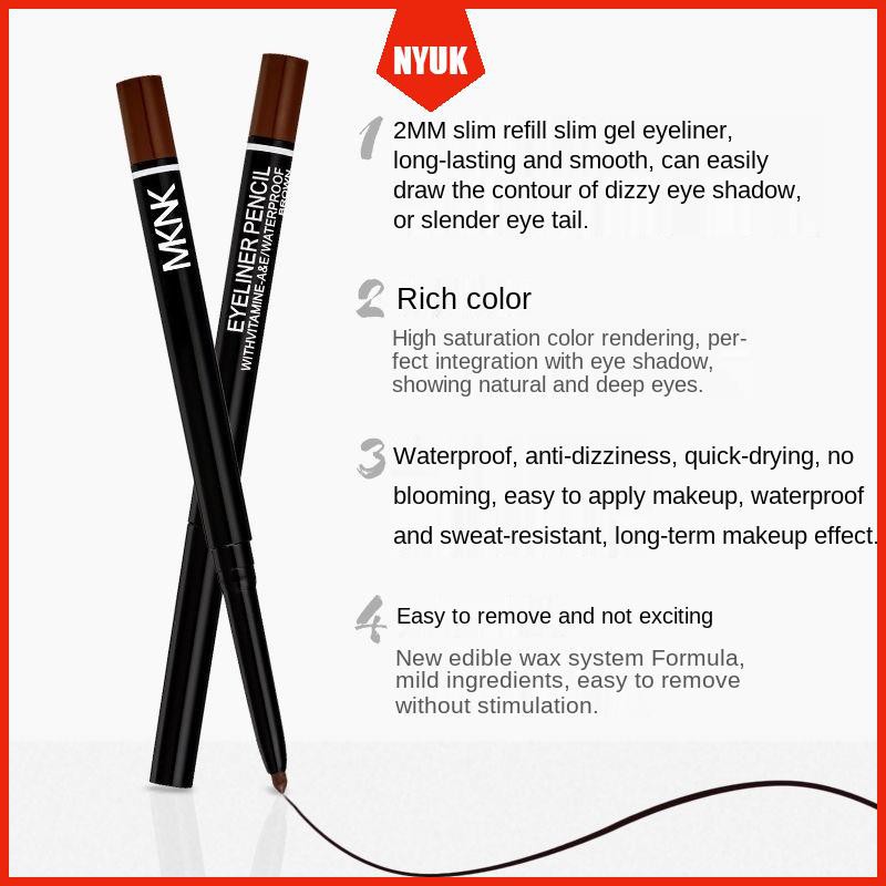 [Hàng mới về] Bút gel kẻ mắt đầu cứng chống thấm nước không lem nhòe dễ sử dụng dành cho người mới bắt đầu | BigBuy360 - bigbuy360.vn