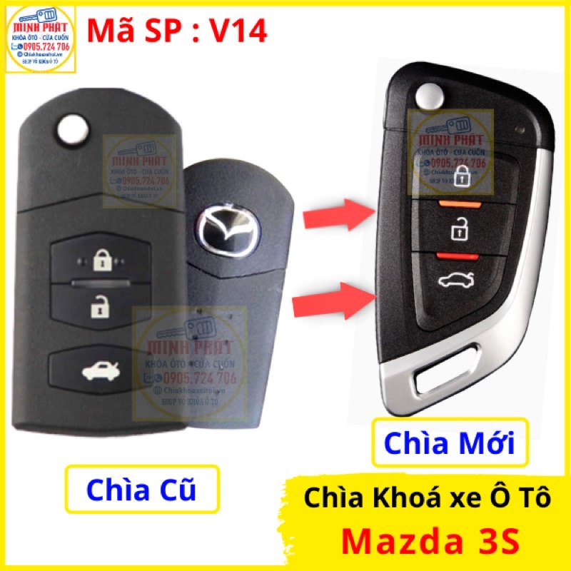 Chìa khoá remote xe Mazda 3S