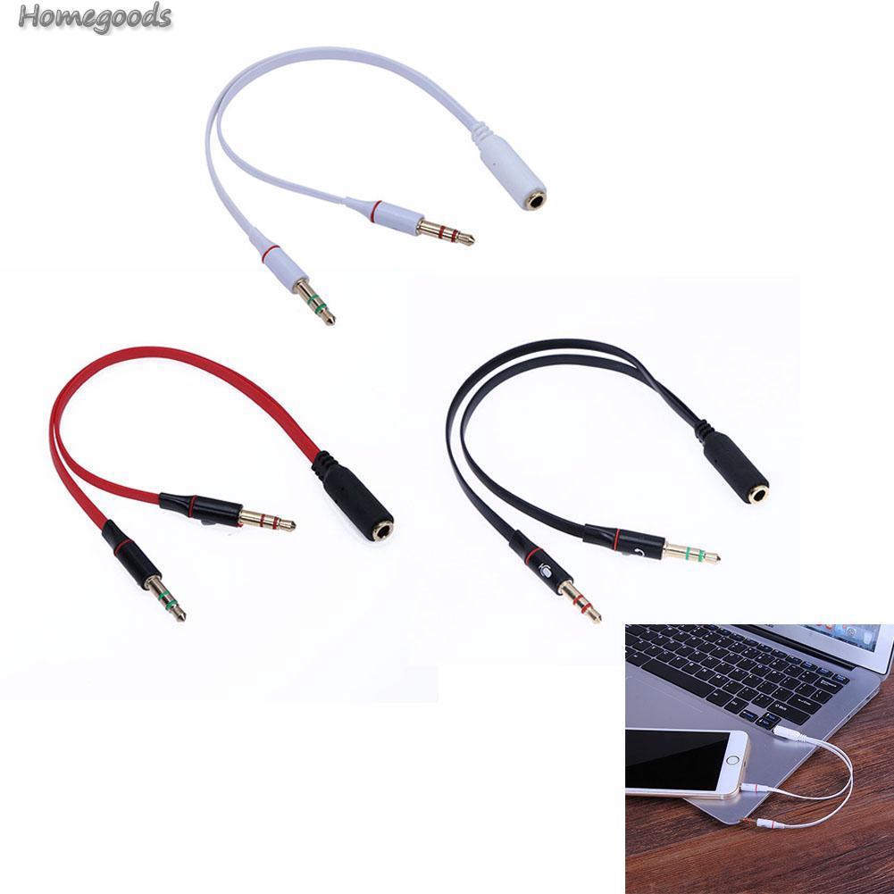 Cáp âm thanh chia 1 cổng cắm 3.5mm sang 2 giắc cắm tiện dụng