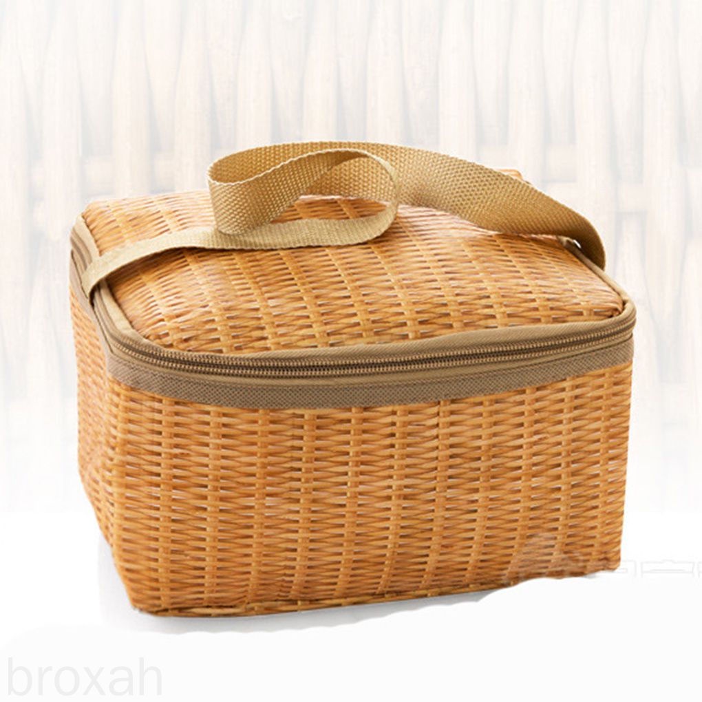 Beach Food Drink Thermal Box OPP Aluminum Film Insulated Lunch Bag Picnic Food Insulation Handbag Portable Ice Pouch broxah