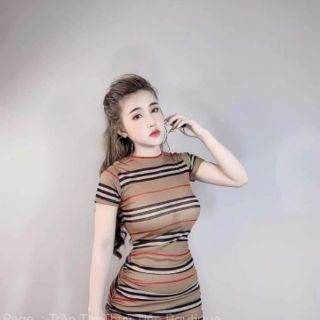 Đầm body kẻ sọc
