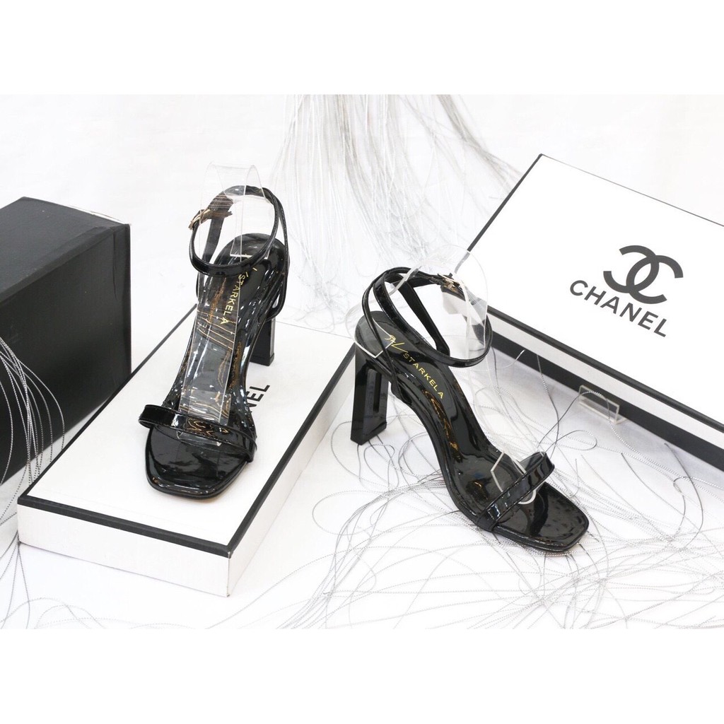 Giày sandal cao gót đế số 7 nạm sắt