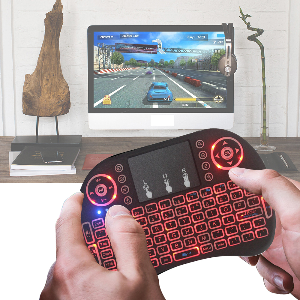 Bàn Phím Mini I8 Không Dây Tích Hợp Cảm Ứng 2.4g Cho Ps4 Smart Tv