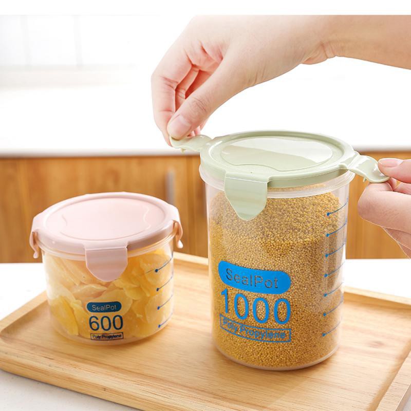 Hộp nhựa trong có nắp đựng thực phẩm khô chất lượng cao tiện dụng cho nhà bếp
