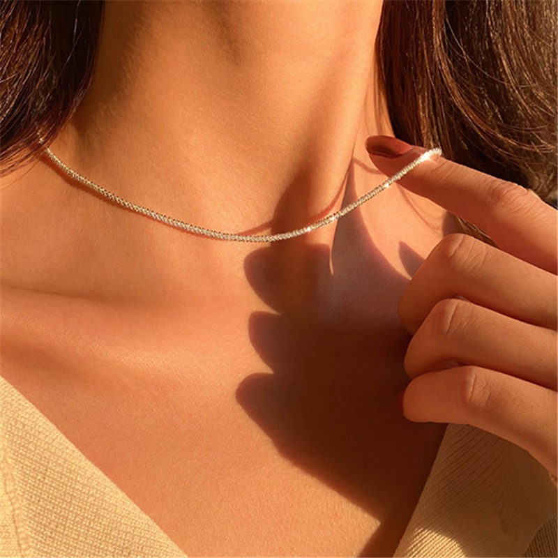 Vòng Cổ Choker Bạc Thời Trang Dành Cho Nữ