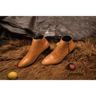 Giày chelsea boot Nam hàng cao cấp CB003N màu nâu bóng