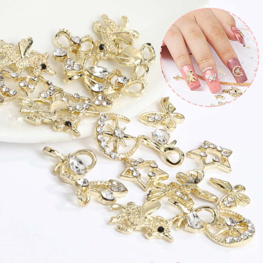 [Hàng mới về] Phụ kiện đính móng trang trí lấp lánh nghệ thuật 3d nhiều mẫu tùy chọn diy