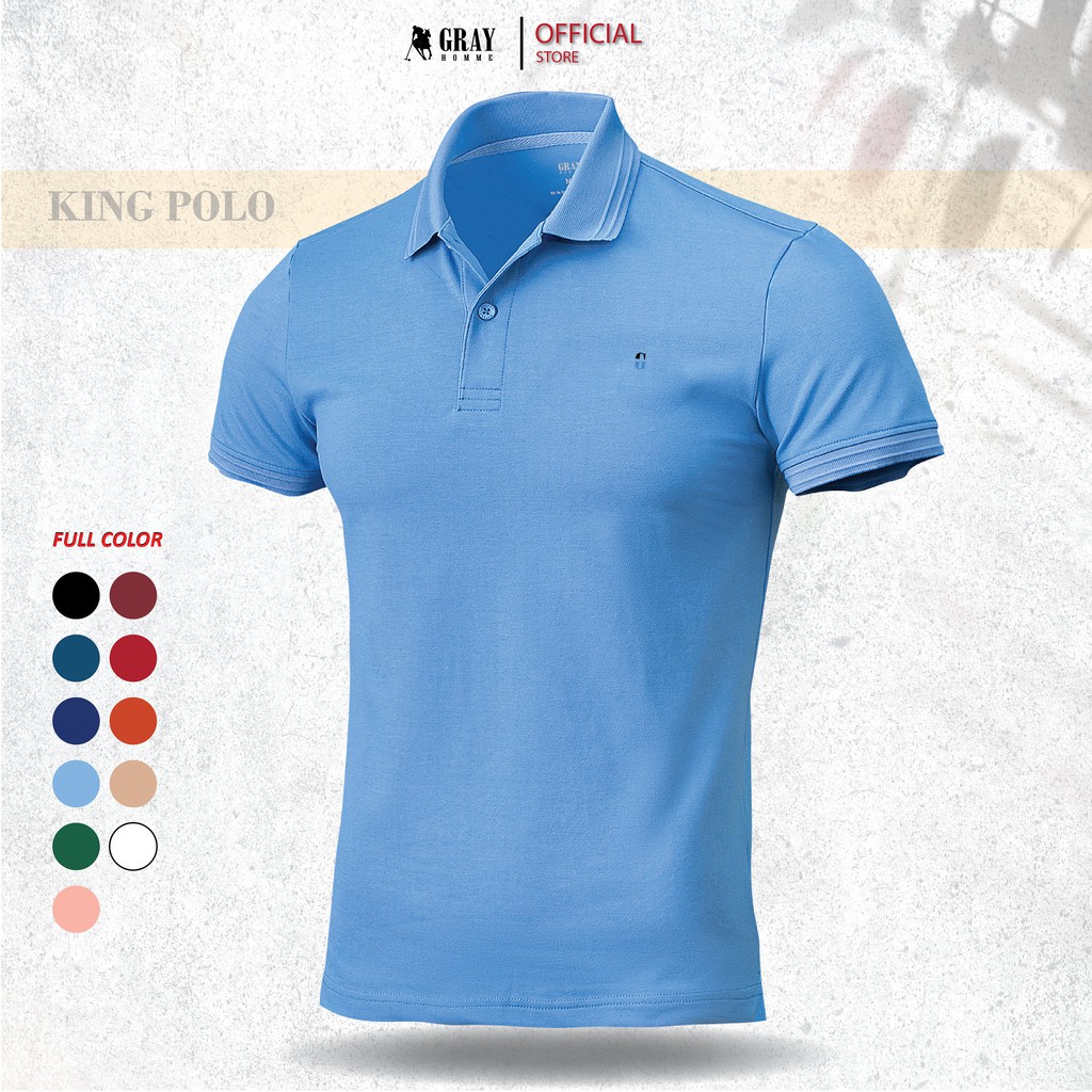 Áo Polo Nam GRAYHOMME, Chất Liệu Cotton Cao Cấp, Thấm Hút, Bo Dệt Siêu Bền TPG100 | BigBuy360 - bigbuy360.vn