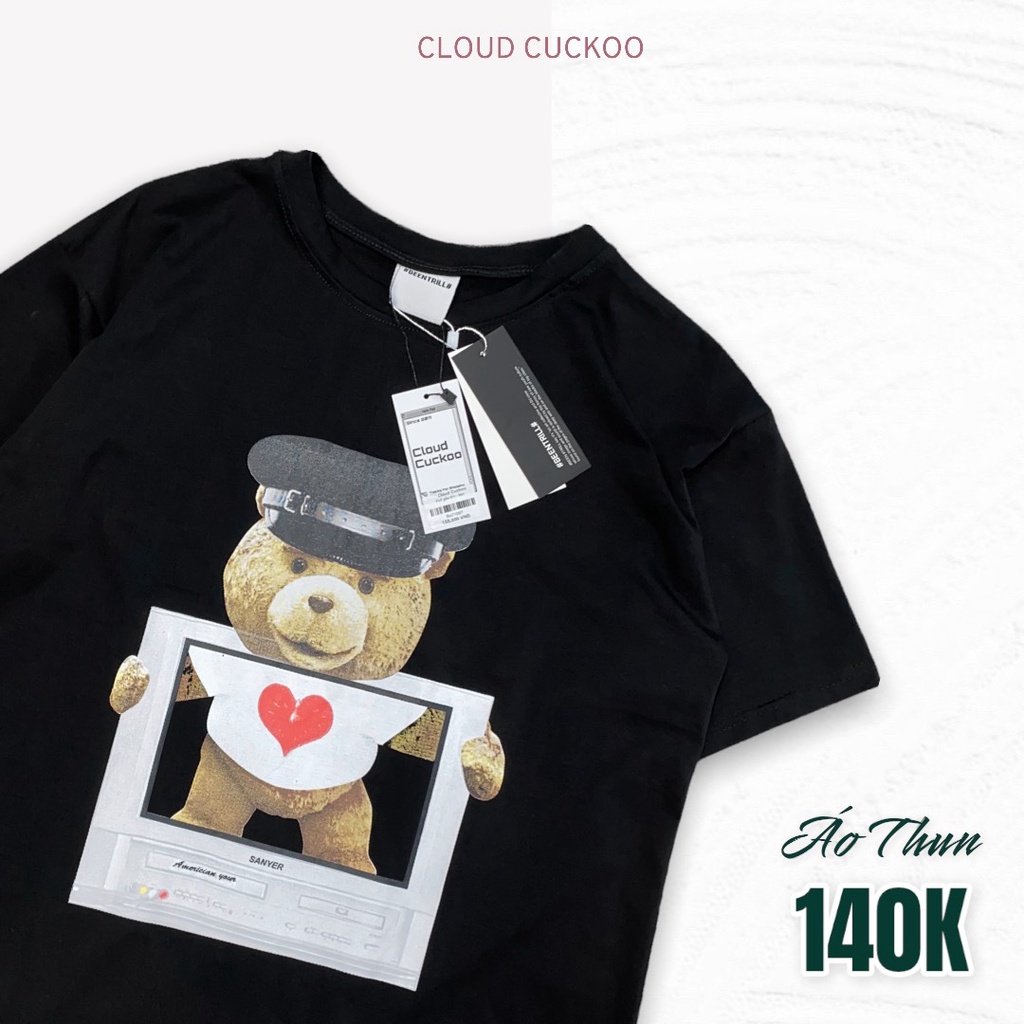 Áo Thun Gấu Nâu Phong Cách Chất Cotton Mát - Mã Số: 21067