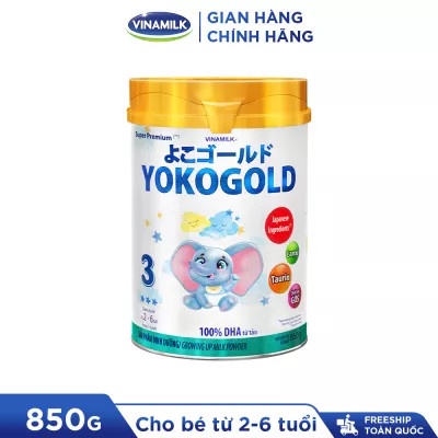 [HSD T3-2025] Sữa Bột YOKOGOLD 3 850g (Cho Trẻ Từ 2 - 6 Tuổi).