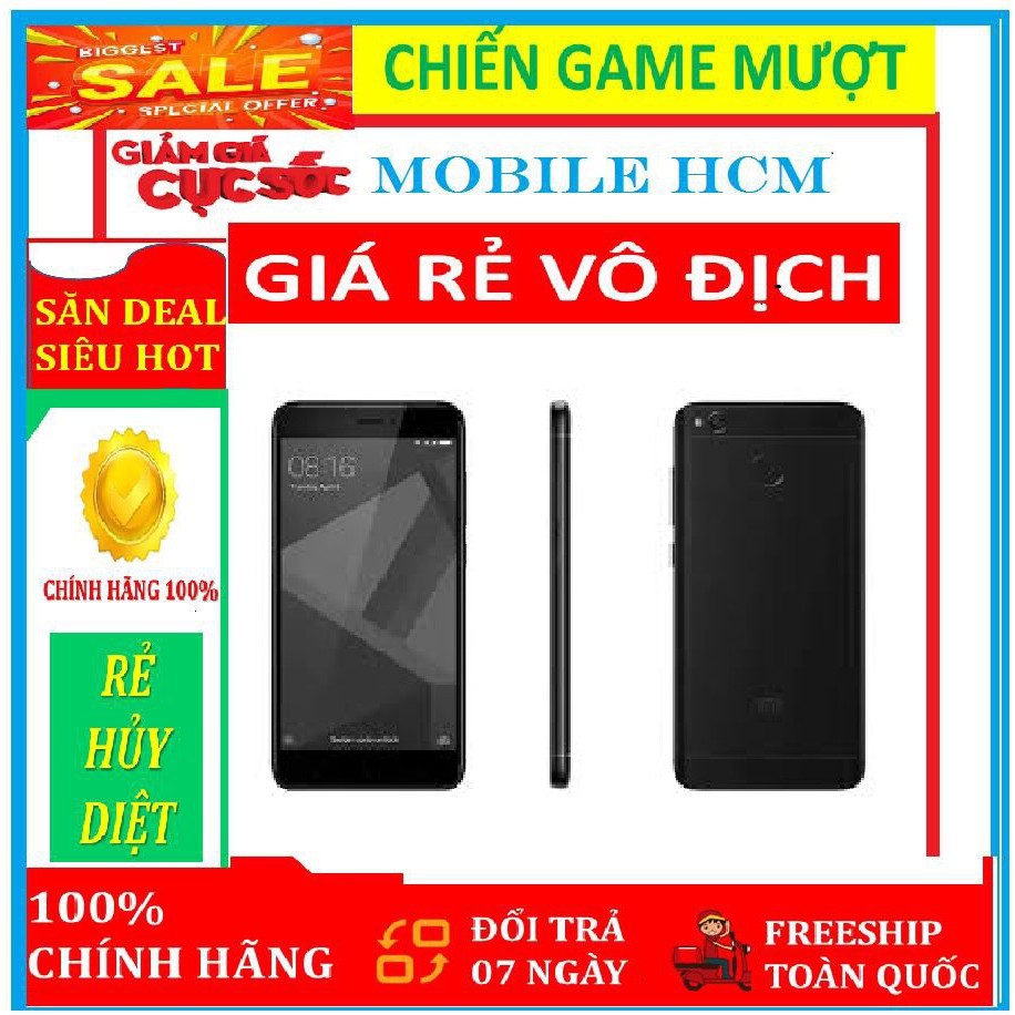 điện thoại Xiaomi Redmi Note 4X mới 2sim Ram 2G/16G, chơi game mượt, có Tiếng Việt sẵn