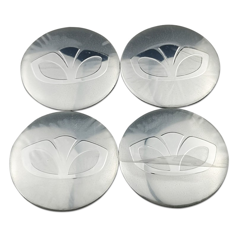 Set 4 miếng dán ốc vít giữa bánh xe hơi cỡ 56mm trang trí chuyên dụng cho Daewoo