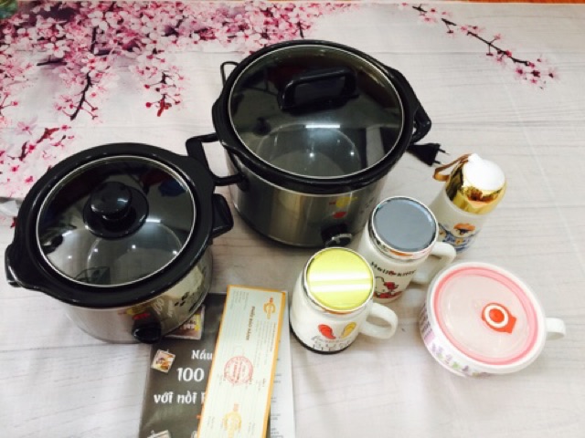 Nồi nấu cháo BBcooker 2,5l m- Tặng cốc hoặc bát sứ cao cấp