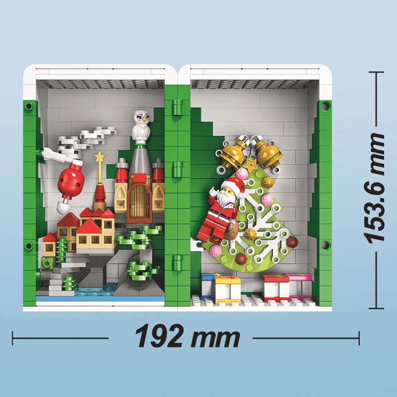Bộ đồ chơi mô hình SLUBAN 452 miếng cho bé hình ông già Noel hộp quà giáng sinh