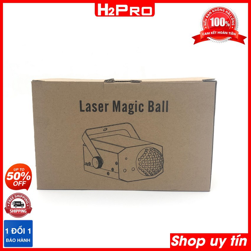 Đèn laser sân khấu Magic ball H2Pro 16 hiệu ứng cao cấp, đèn laze di động tích hợp loa bluetooth, pin sạc, có điều khiển