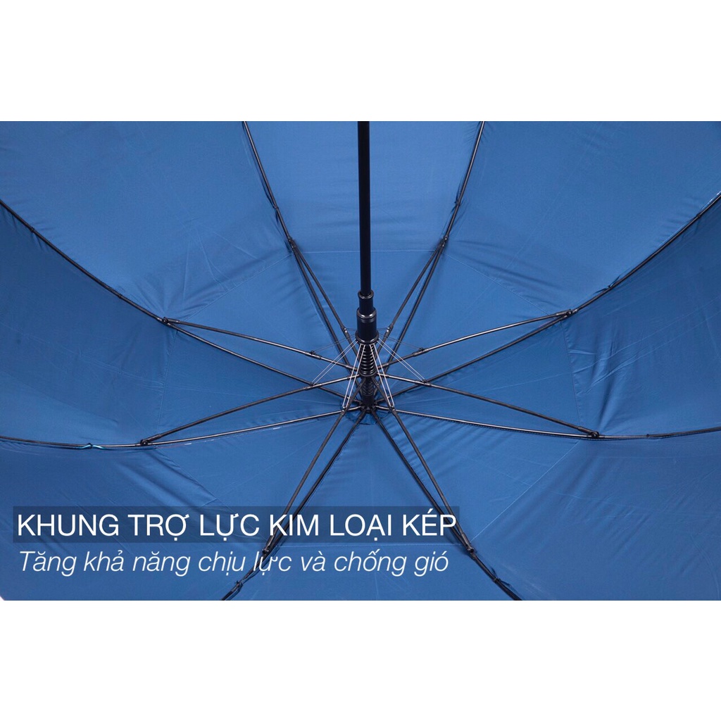 Ô dù che mưa cao cấp tán siêu to siêu rộng 30 inch G30 NASON UMBRELLA Cán gỗ sang trọng khắc tên, logo cá nhân hóa