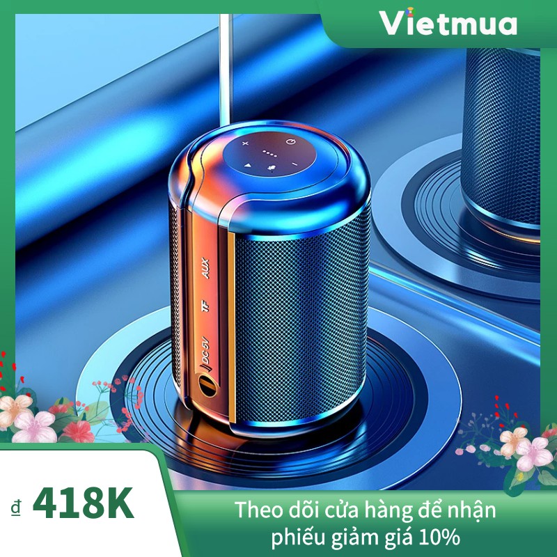 Loa Bluetooth Âm Thanh Siêu Trầm, Âm thanh nổi HiFi, Pin trâu 2200mAh, Hỗ trợ thẻ nhớ, USB