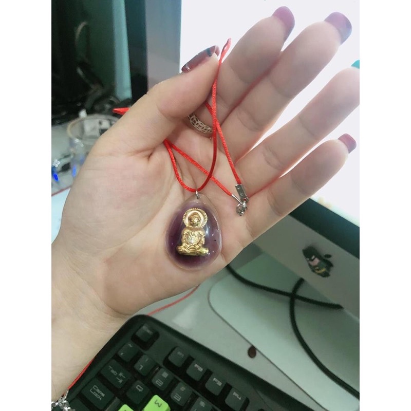 Dây Chuyền Chỉ Đỏ Tượng Phật May Mắn, Bình An