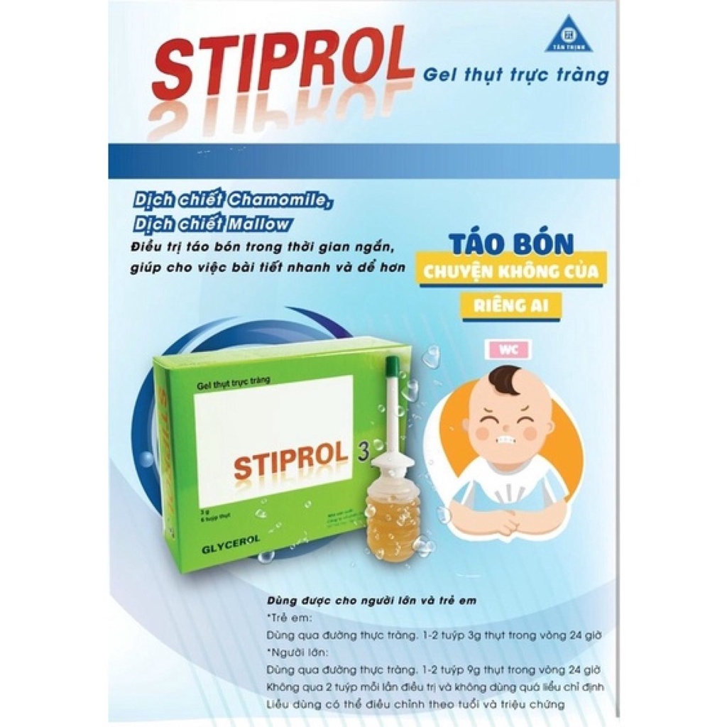 Ống Bơm trực tràng giảm táo bón Stiprol - 1 ống