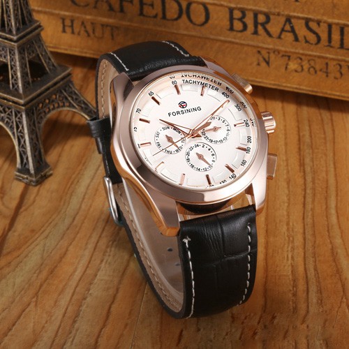 Đồng hồ cơ 6 kim cao cấp Forsining A625