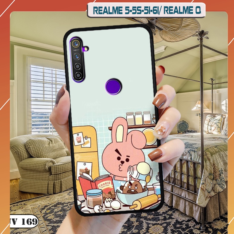 Ốp lưng nhám cho điện thoại Realme 5 / 5s / 5i / 6i / Realme Q