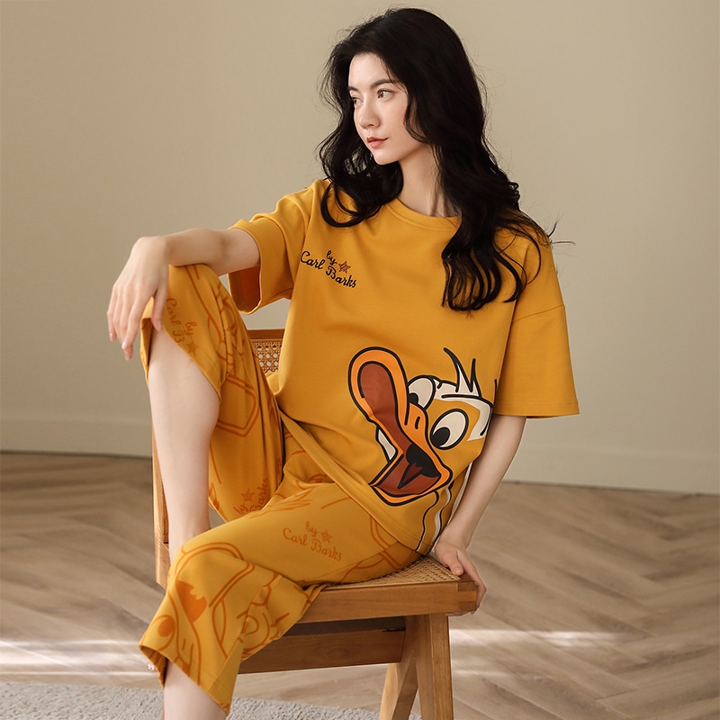 Đồ bộ nữ mặc nhà ( Lửng Lỡ ) thời trang mới nhất - Chất liệu Cotton cao cấp
